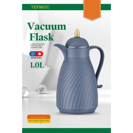 Thermos Bekker Premium BK-4419, plastic, retains a temperature of 12 hours, 1 liter-4