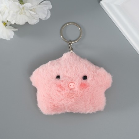 Fluffy on the ring "Star pig" Pushchak 8x11x2.5 cm-1