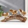 Polystone souvenir "Three white elephants with a blanket from the Arab carpet on the horn" 9x4x17.5 cm