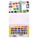 Watercolor paints, + 2 pieces of brushes, in a plastic box, 48 colors