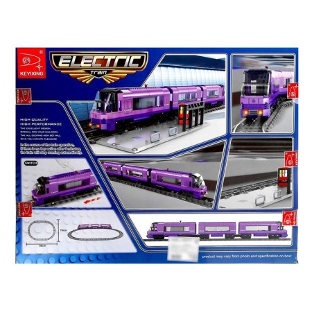 Designer "railway Aeroexpress ", travels on rails, works from batteries, 631 parts-3
