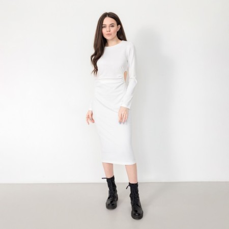 Women's dress Midi with a cut Mist p. 42, white