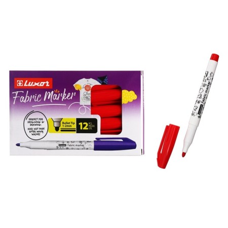 1-2 mm Luxor fabric "Fabric", bullet, red