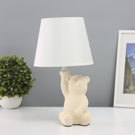 Table lamp "Misha" 1x40W E14 beige 19.5x19.5x36cm