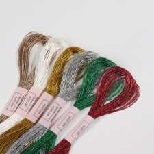 Set of metallized threads of muline, 8 ± 1 m, 6 pcs
