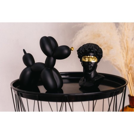 Souvenir Polystone Bust "David with a gold stripe before our eyes" Black 14x10 cm-3