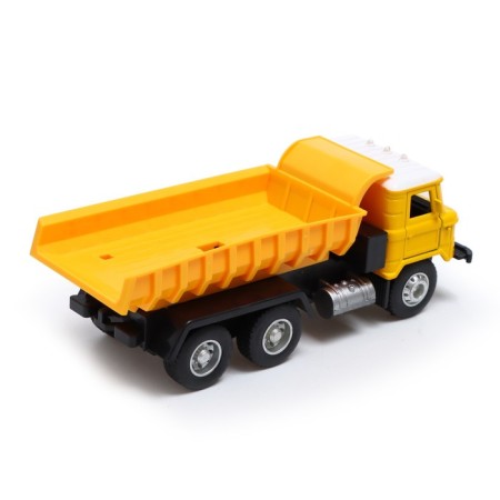 Metal truck "dump truck", inertial, yellow color-3