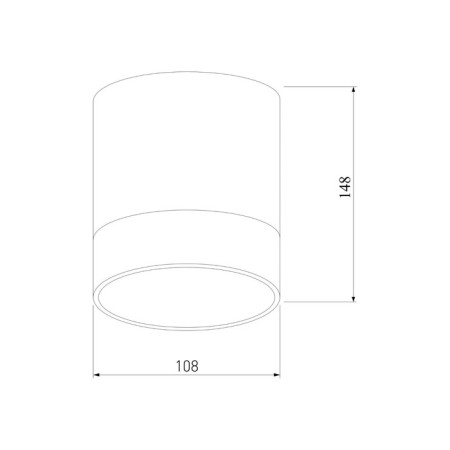 Ceiling lamp (SPOT) Elektrostandard, Light LED 15 W, 108x108x148 mm, IP54, Black Color Black-5