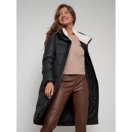 Coat insulated winter female, size 40, black color-20