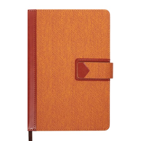 Organizer, A5, 128 sheets, cage, cover of leatherette, with a knife, "patterns", brown