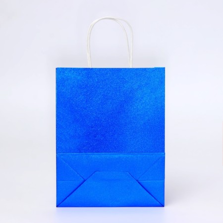 Paper gift package with glitter blue, 21 x 11 x 27 cm-2