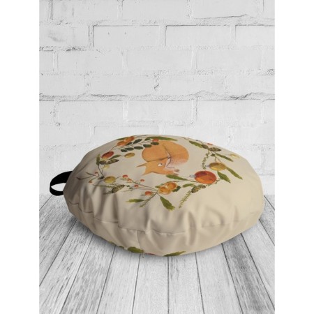 Pillow Siddle "Fox, Fox, Fox...", Decorative, D = 52 cm-1