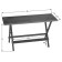 Folding bench "Lounge", 800 × 302 × 450 mm, DPP color gray / frame metal black matte