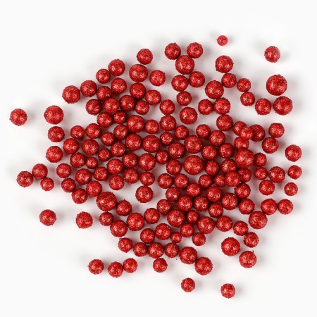 Figure for crafts and decor "Shar", set of 80 pcs., Size 1 pc. - 0.5 cm, red color-2