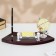Set of a desktop 4V1 with a business card holder, 18x35 cm, red tree