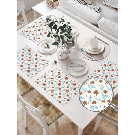 Set of napkins for setting the table "spicy cloves", rectangular, size 32x46 cm, 4 pcs
