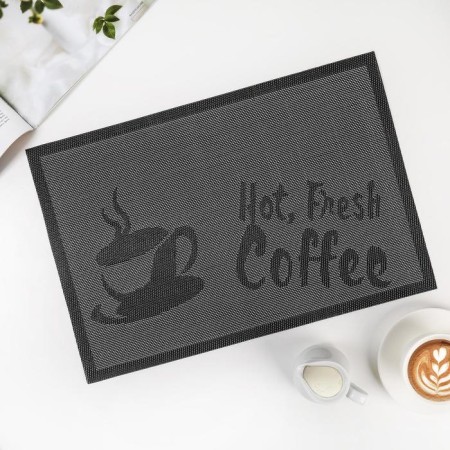 Serving napkin on the table Fresh Coffee, 45 × 30 cm, black color