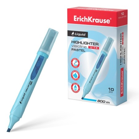 Erichkrause Liquid Visioline V-14 Pastel, 0.6-4.0 mm, water-based liquid inlets, blue