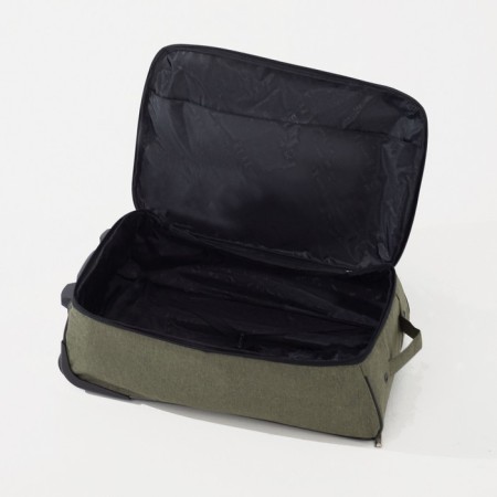 Small 20 suitcase, “Cartes factory”, lightning department, external pocket, 2 wheels, khaki color-5