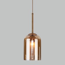 Suspended lamp with a glass ceiling Ennio, 40W, E27, 15x15 cm