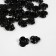 Busina "Rose", 8 mm, (set of 30 pcs.), Black color