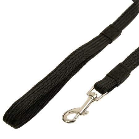Kaponnoye Zononic leash with latex thread, 2 m x 2 cm, black-1