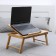 A trailer for a laptop with folding legs, 55.5 × 32.5 × 22 cm, bamboo