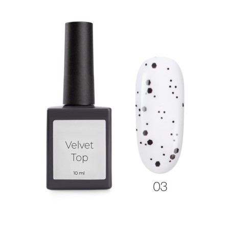 Matte fixer for gel polish with sparkles TNL Smuzi, No. 03, 10 ml