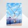 Set 2 pendants "lean" note and seagull, pink color in gold, 40 cm