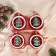 Set of balls plastic 6x7 cm, 4 pcs "Fairytale Forest" Red-Green