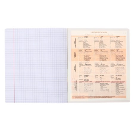 Subject notebook, 36 sheets, cage, English, Erichkrause "Timeline", coated cardboard, Bloc Offset 100%, information block-4
