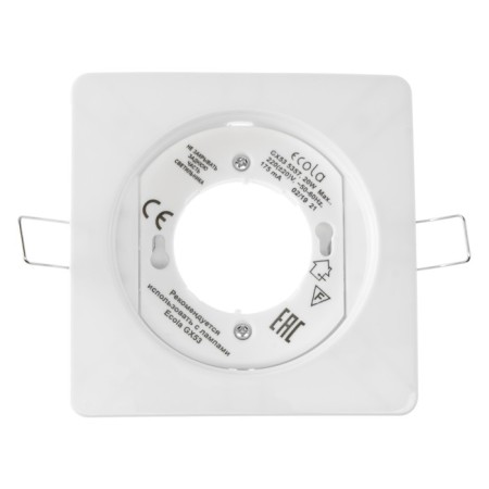 Builtrous lamp Ecola 5357, GX53, IP20, 220 V, square, 25x107 mm, white-1