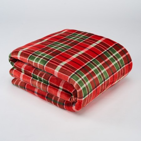 Guten Morgen FirePlace plaid, size 150x200 cm, red color-13