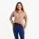 Women's longliva Minaku: Basic Line Beige Color, Rr. 46
