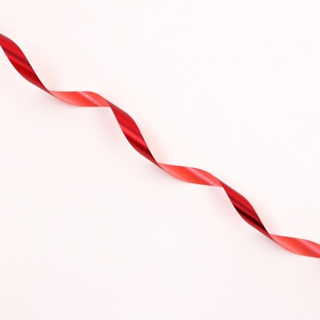 Plastic tape "metallic", 1.2cm x 45m, red-2