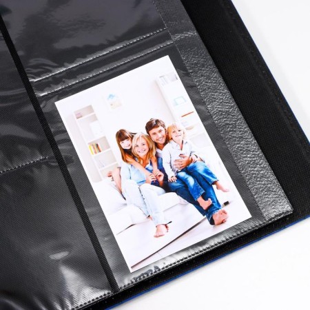 Photo album in 600 photos 10x15 "Python leather" to leatherette, bright blue-3