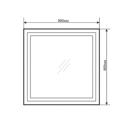Mirror Comforty Square 90, LED lighting, contactless sensor, 90x90 cm-1