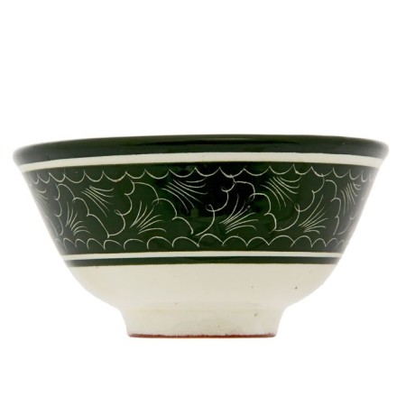PIALA RISTAN CIRAMICA "Patterns", 11 cm, large, green-3