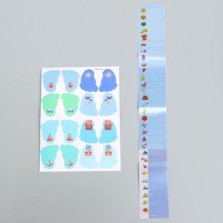 Tags for clothes and shoes. A set of personalized stickers for marking children's things "Cool fox", 48 pcs-3