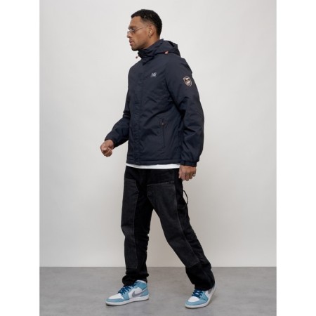 Sports male jacket, size 48, dark blue color-1
