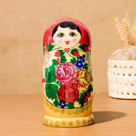 Rimma nesting doll, red scarf, 7 puppet, 20-22cm-2
