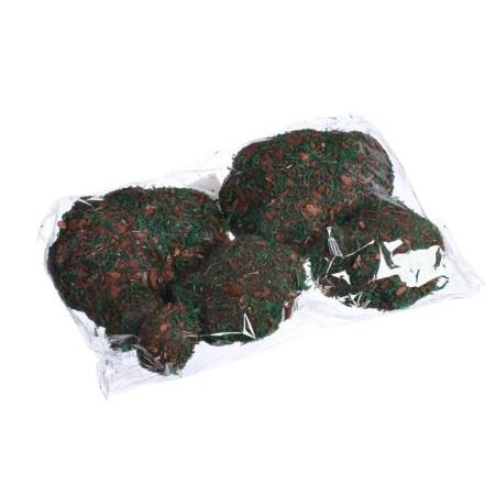 Moss Artificial "Stones", with a dark bark, set of 6 pcs., Greengo-10