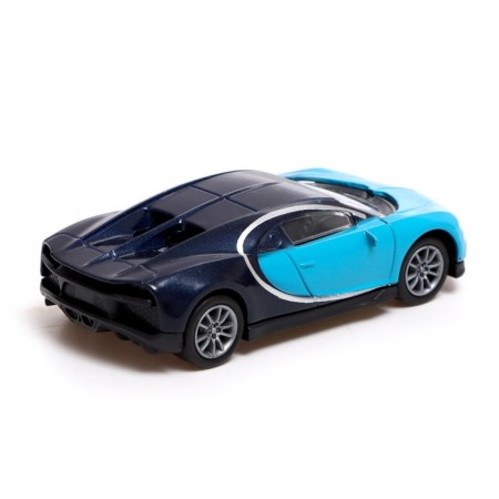 Metal machine "coupe", inertial, scale 1:43, blue color-2