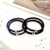 Hair gum "Weaving" (set 4 pcs) black blue
