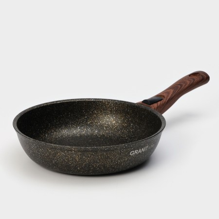 Granit Ultra Black-Gold pan, D = 24 cm, anti-stick coating, glass cover, removable handle-3