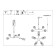 Suspended EVOLUCE lamp. Sle220803-10. Andria. 10x40 watts, E14, 81x81x52 cm, brass color