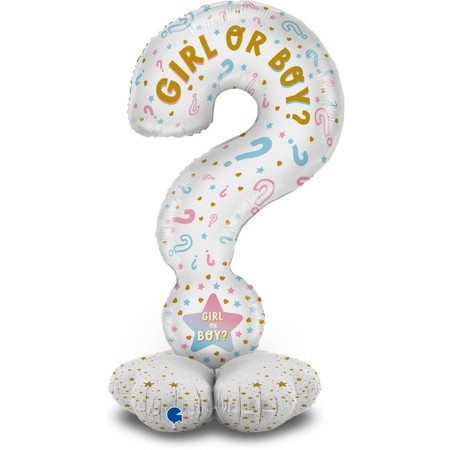 Foil ball 47 “Boy or girl?”, Figure on the stand, under the air, ind. Packaging