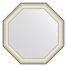 EvoForm mirror in the baguette frame, 78 mm, 74x74 cm, white skin with chrome