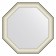 EvoForm mirror in the baguette frame, 78 mm, 74x74 cm, white skin with chrome