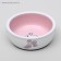 Ceramic bowl for rabbits 200 ml 10 x 3.7 cm, white-pink
